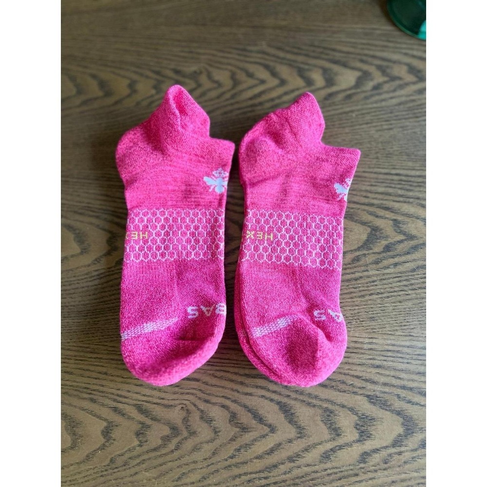 Bombas Hex-Tec Women's Ankle Athletic Socks Pink XL 2 Pairs NWOT